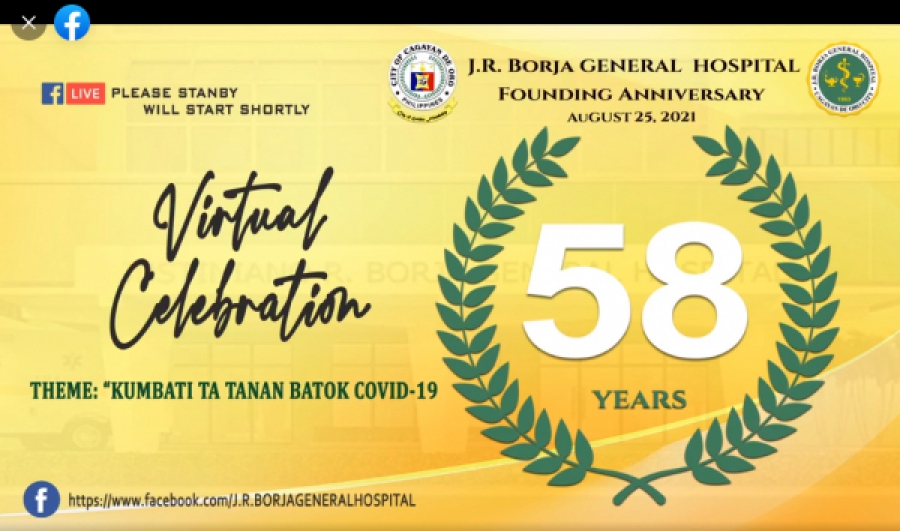 J.R. Borja General Hospital&#039;s 58th Founding Anniversary Virtual Celebration